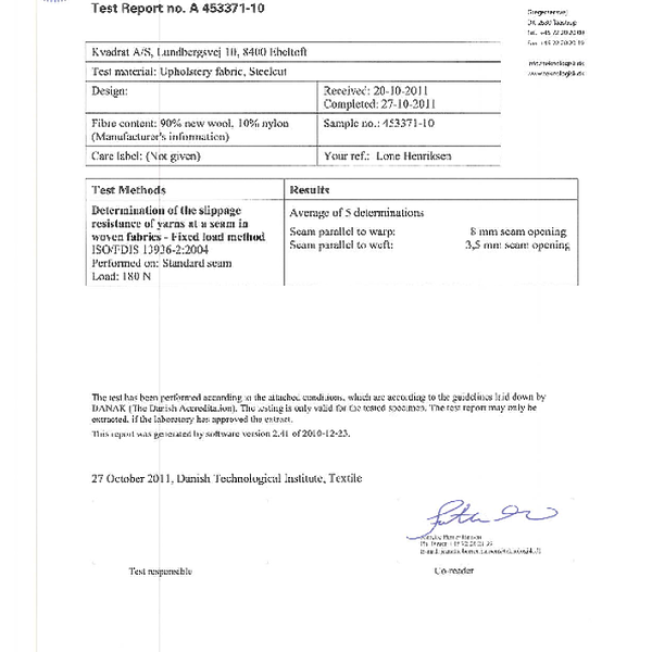 steelcut - odpornosc szwu na rozdarcie